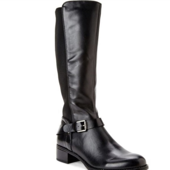 FRANCO SARTO CEDAR KNEE HIGH BLACK BOOTS SIZE 8 - Picture 2 of 14